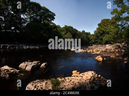 Treffen der Gewässer, Fluss Tees und Fluss Greta, Grafschaft Durham Stockfoto