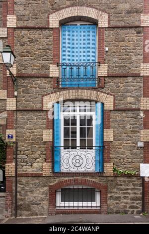 Immobilien aus der Zeit, Dinard, Bretagne, Frankreich Stockfoto