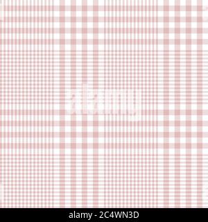 Pink Glen Plaid strukturiertes nahtloses Muster für Mode-Textilien und Grafiken Stockfoto