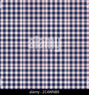 Pink Navy Glen Plaid strukturiertes nahtloses Muster für Mode-Textilien und Grafiken Stockfoto