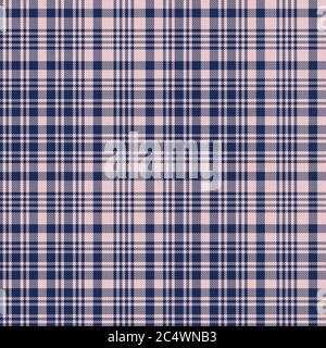 Pink Navy Glen Plaid strukturiertes nahtloses Muster für Mode-Textilien und Grafiken Stockfoto