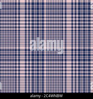 Pink Navy Glen Plaid strukturiertes nahtloses Muster für Mode-Textilien und Grafiken Stockfoto
