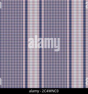 Pink Navy Glen Plaid strukturiertes nahtloses Muster für Mode-Textilien und Grafiken Stockfoto