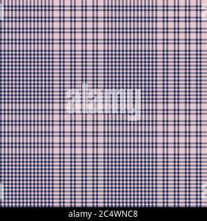 Pink Navy Glen Plaid strukturiertes nahtloses Muster für Mode-Textilien und Grafiken Stockfoto