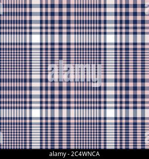 Pink Navy Glen Plaid strukturiertes nahtloses Muster für Mode-Textilien und Grafiken Stockfoto