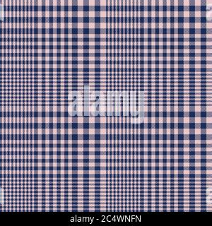Pink Navy Glen Plaid strukturiertes nahtloses Muster für Mode-Textilien und Grafiken Stockfoto