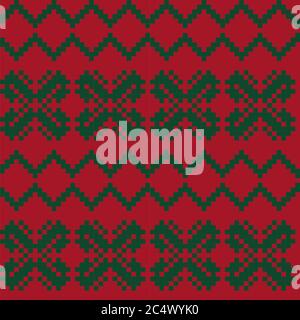 Weihnachten Messe Insel Muster Hintergrund für Mode-Textilien, Strickwaren und Grafiken Stock Vektor