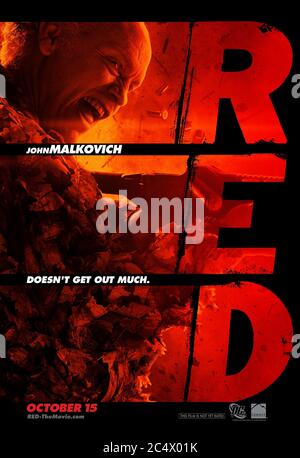 RED (2010) unter der Regie von Robert Schwentke mit John Malkovich als Marvin Boggs, der 'R.E.D.' ist - Ruhestand extrem gefährlich, basierend auf dem DC Comic Buch. Stockfoto