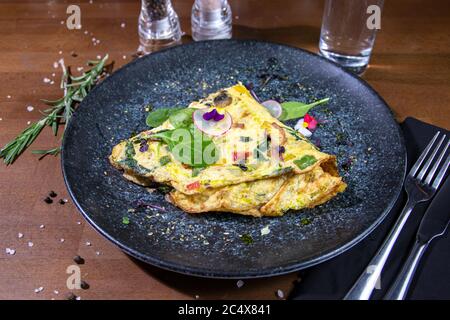 Französisches Omelette Stockfoto