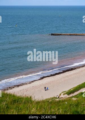 Nordstrand von Klippenrandweg, Insel Helgoland, Kreis Pinneberg, Schleswig-Holstein, Deutschland, Europa Stockfoto