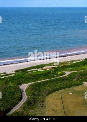 Nordstrand von Klippenrandweg, Insel Helgoland, Kreis Pinneberg, Schleswig-Holstein, Deutschland, Europa Stockfoto