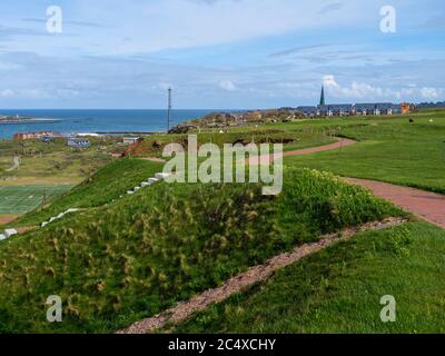 Nordstrand von Klippenrandweg, Insel Helgoland, Kreis Pinneberg, Schleswig-Holstein, Deutschland, Europa Stockfoto