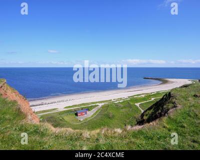 Nordstrand von Klippenrandweg, Insel Helgoland, Kreis Pinneberg, Schleswig-Holstein, Deutschland, Europa Stockfoto