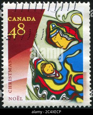 KANADA - UM 2002: Briefmarke gedruckt von Kanada, zeigt madonna, um 2002 Stockfoto