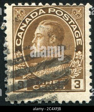 Kanada - ca. 1911: Briefmarke gedruckt von Kanada, zeigt König George V, ca. 1911 Stockfoto