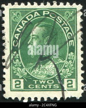 Kanada - ca. 1911: Briefmarke gedruckt von Kanada, zeigt König George V, ca. 1911 Stockfoto