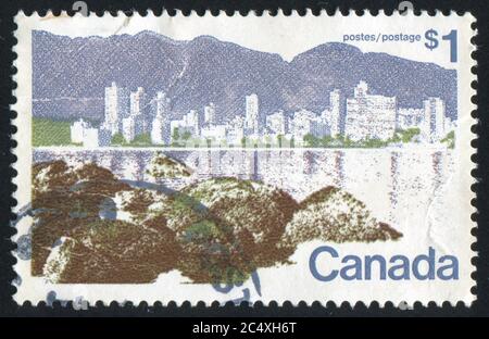 KANADA - UM 1973: Briefmarke gedruckt von Kanada, zeigt Vancouver, um 1973 Stockfoto