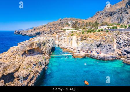 Pirates Fjord namens Kalypso auf Kreta, Griechenland Stockfoto