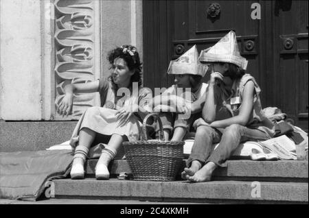 Beschäftigung Studentenstreik an der Universität Sofia. Juni 1990. Sofia, Bulgarien Stockfoto