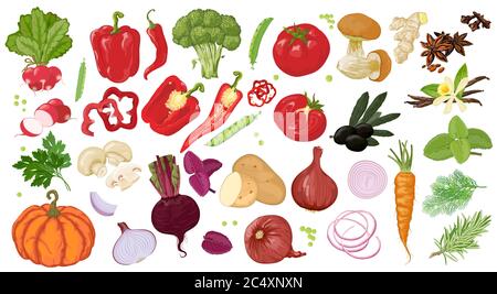 Vegetarische und vegane Speisen Stock Vektor