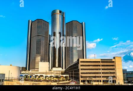 Eingang zum Detroit - Windsor Tunnel in Detroit, USA Stockfoto