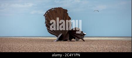 Die Scallop Shell Skulptur Aldeburgh Suffolk Stockfoto