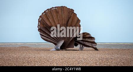 Die Scallop Shell Skulptur Aldeburgh Suffolk Stockfoto