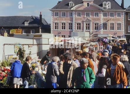 Markttag, Dienstag Marktplatz, Kings Lynn, Norfolk, East Anglia, England, Großbritannien Stockfoto