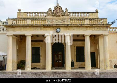 Das Gebäude der Hauptwache in Valletta, Malta Stockfoto