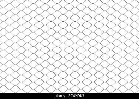 Metall Draht Zaun Muster auf weißem Hintergrund. 3d-Rendering Stockfoto