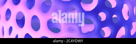 Abstrakter, minimaler organischer Hintergrund, ultrabreite, hochauflösende 3d-Darstellung Stockfoto