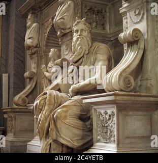 Michelangelos Moses, Rom, Italien Stockfoto