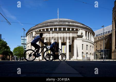 Manchester Stadtzentrum Wahrzeichen Kuppel geformten Sandstein manchester Central Library St. Peter's Square Stockfoto