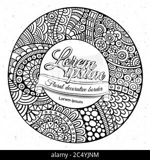Vektor dekorative Hand gezeichneten Kreis Rahmen Stock Vektor