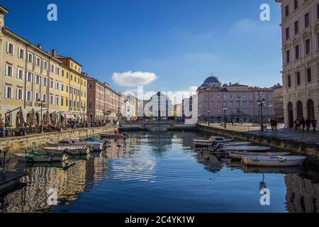 Ponte Rosso In Triest, Italien Stockfoto