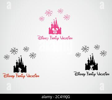 DisneyFamilyVacation Stock Vektor