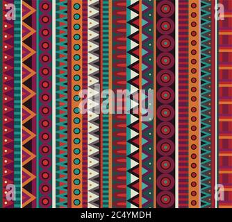 Abstrakter Vektor Ethnisches nahtloses Muster Stock Vektor