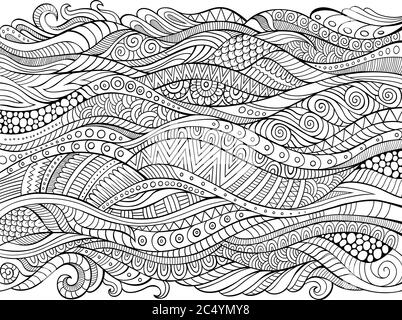 Vektor Hand gezeichnet skizzieren abstrakt ornamental ethnischen Hintergrund Stock Vektor