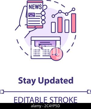 Bleiben Sie auf dem Laufenden Konzept Symbol Stock Vektor