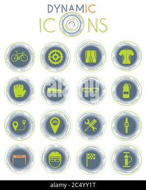 Dynamische Symbole für Fahrräder Stock Vektor