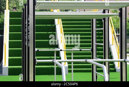 Dresden, Deutschland. Juni 2020. Blick auf die Fitnessschanze bei der Eröffnung des neuen Trainingszentrums von Dynamo Dresden mit dem Namen 'Aok Plus Walter Fritz Academy'. Quelle: Robert Michael/dpa-Zentralbild/dpa/Alamy Live News Stockfoto