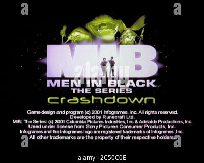 Men in Black Crashdown – Sony PlayStation 1 PS1 PSX – nur für redaktionelle Zwecke Stockfoto