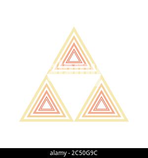 Triforce geometrische Illusion rosa Dreieck. Für Poster oder T-Shirt-Design Stock Vektor