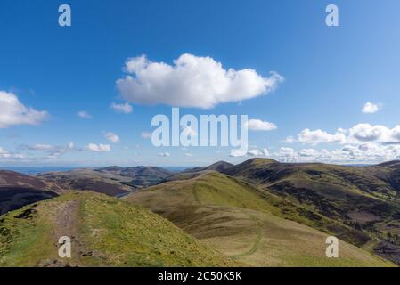 Bergwanderung in Pentland Hills, Frühling. Schottland Stockfoto