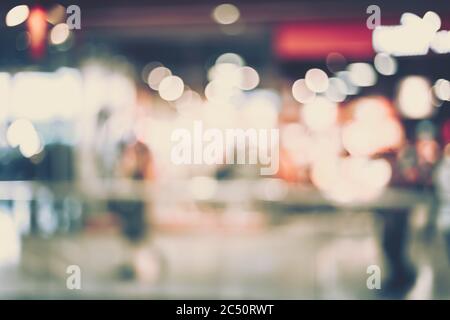 Abstrakte Shopping mall Hintergrund mit Bokeh Stockfoto