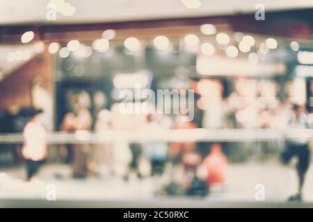 Abstrakte Shopping mall Hintergrund mit Bokeh Stockfoto