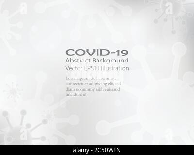 Realistische 3d-Virus Zellen gefährliche Symbol Vektor EPS10 Illustration Hintergrund mit Leerzeichen .Novel Coronavirus COVID-19. Stock Vektor