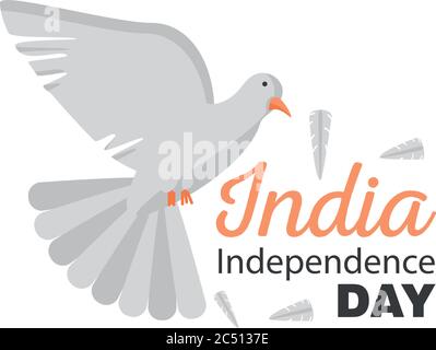 Dove detaillierte Stil Icon Design, glücklich indien Unabhängigkeit Tag und august 15. Thema Vektor Illustration Stock Vektor