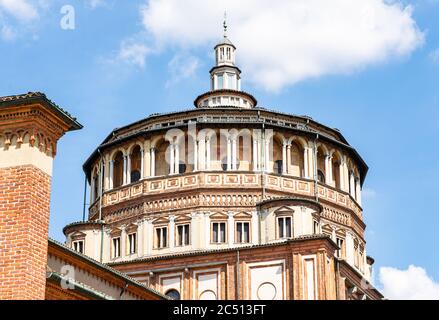 Kirche Santa Maria delle Grazie in Mailand, Italien. Die Heimat des 'Letzten Abendmahls'. Stockfoto