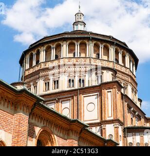 Kirche Santa Maria delle Grazie in Mailand, Italien. Die Heimat des 'Letzten Abendmahls'. Stockfoto